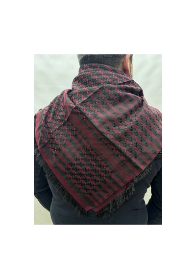 Aldaıyr Filistin Temalı Puşi Poşu Kefiye Bordo