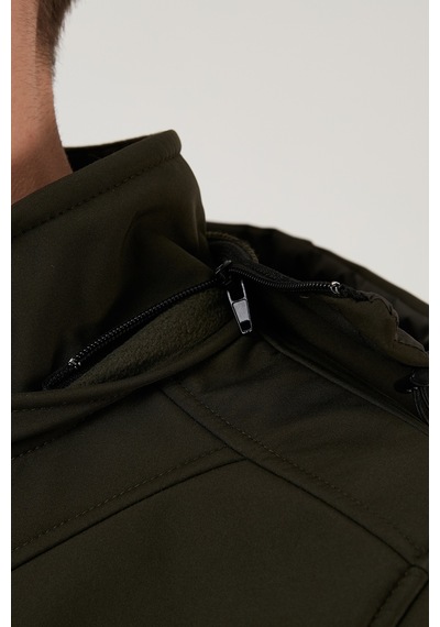 Buratti Suya Ve Rüzgara Dayanıklı Kapüşonlu Softshell Erkek Mont 5855045 Haki Buratti Suya Ve Rüzgara Dayanıklı Kapüşonlu Softshell Erkek Mont 5855045 Haki