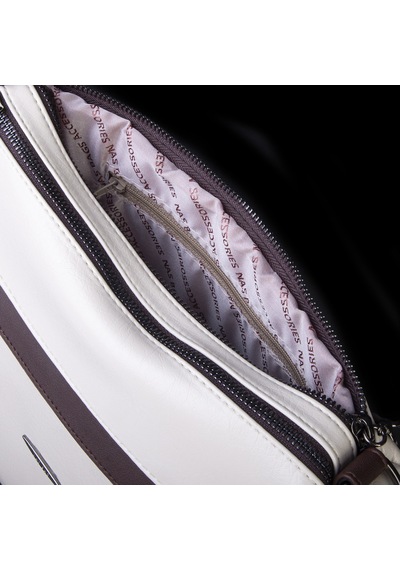 Nas Bag Çok Gözlü Yumuşak Ve Hafif Yapılı Çift Askılı Omuz Ve Çapraz Çanta 30x24 Cm Krem Kahve Victoria