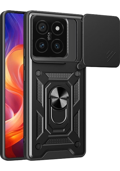 Adige Xiaomi 14t Pro Kılıf Yüzüklü Sürgülü Kamera Korumalı Pars