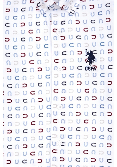 U.s. Polo Assn. Erkek Çocuk Beyaz Gömlek Desenli 50316682-vr013 Beyaz