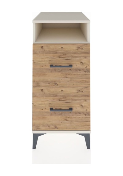 Kronos Komodin Tek Raflı 2 Çekmeceli 44x59x96 Aytaşı-çam Aytaşı