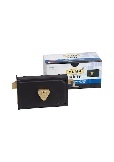 Yuma Kare Siyah Tirajlı Kilit 14cm YM-602