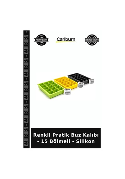 Özel Üretim Esnek Mutfak Buzluk Renkli Pratik Buz Kalıbı - 15 Bölmeli - Silikon Diğer