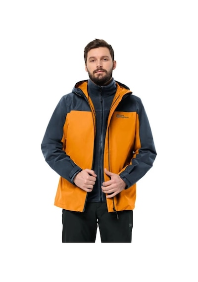 Jack Wolfskin 1115311-m0043 Taubenberg 3ın1 M Erkek Oudoor Mont Renkli Çok Renkli