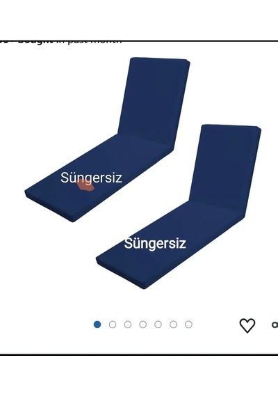 2 Ad Bolu Beyi Süngersiz Şezlong Minderi Kılıfı Fermuarlı Su Geçi