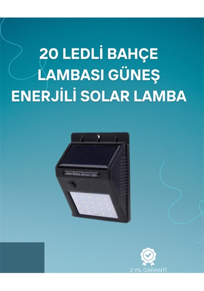 Hareket Sensörlü Solar Lamba 120 Algılama Açısı, 3-4 Metre Mesafe, Suya Dayanıklı Led Diğer