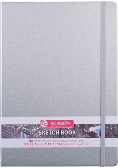 Art Creation Sketchbook Shiny Silver 21x30cm 140gr 80 Yaprak