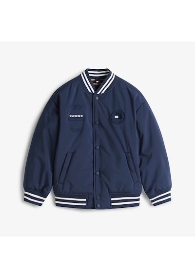 Tommy Hilfiger Padded Graphic Bomber Çocuk Mavi Ceket Kb0kb10079 Lacivert