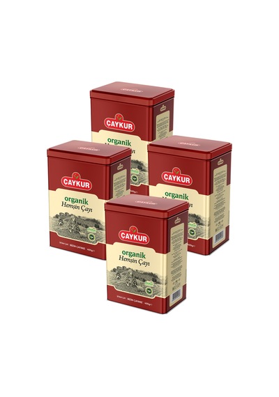 Organik Hemşin Çayı Teneke Kutu 400 Gr. Dörtlü Paket
