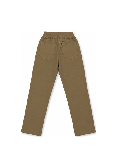 Beniizle Unisex Düz Paça Ribana Bel Çocuk Pantolonu Bej