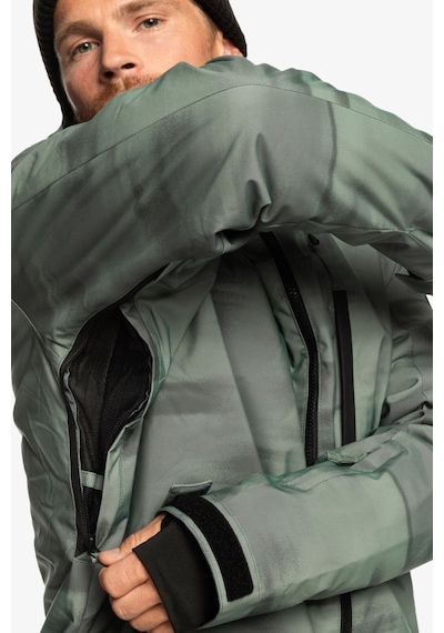 Quiksilver Mission Printed Erkek Yeşil Kayak Montu Eqytj03428-gnb1 Yeşil