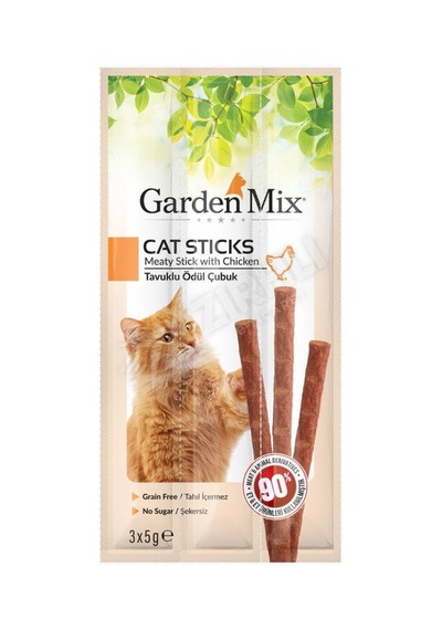 3 Adet Garden Mıx Tavuklu Kedi Stick Ödül 3 5 Gr