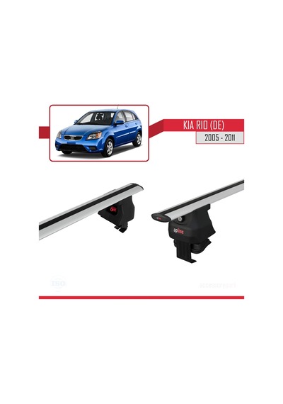 Kia Rio De Hatchback 2005-2011 Arası İle Uyumlu Ace-4 Ara Atkı Tavan Barı Gri