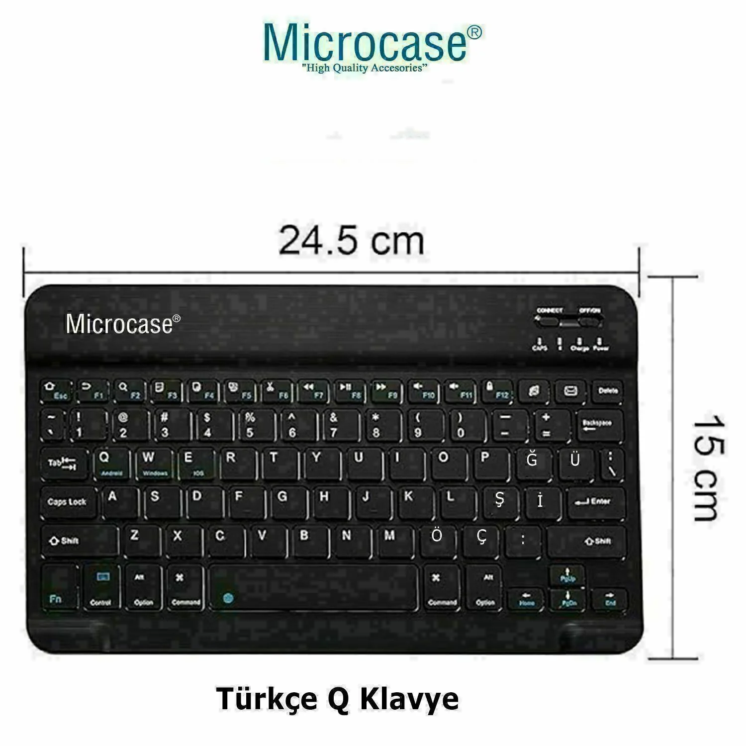 Microcase Oneplus Pad 4 13.2 İnch İle Uyumlu Tablet İçin Türkçe Bluetooth Klavye+mouse+tablet Standı-siyah Al8126 Diğer