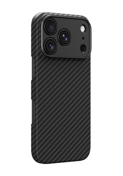 Apple iPhone Uyumlu 18 Pro Max Kılıf M-safe 1500d Aramid Lens Korumalı Amazingthing Titan Max Karbon Kapak Siyah