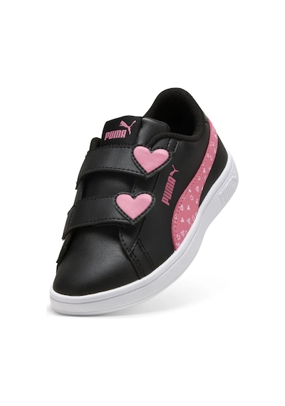 Puma Smash 3.0 Hearty Inf Bebek Spor Ayakkabı Siyah Pembe Siyah - Pembe