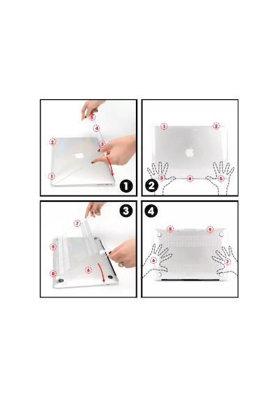 Macbook Neo 13 İnç A3404 İle Uyumlu Kristal Şeffaf Kılıf Kapak Koruma Diğer