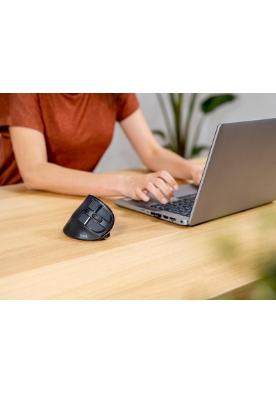 23731 Şarj Edilebilir Kablosuz Dikey, Ergonomik Mouse, Usb Alıcısı Veya Bluetooth Bağlantısı, 9 Adet Buton 5 Tanesi Programlanabilir ,led Ekran,bluetooth Sürümü 5.0,rf 2.4ghz