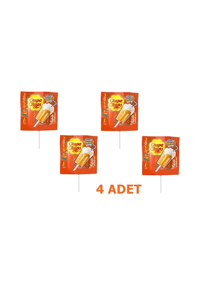 Chupa Chups 3d Fızzy Drinks Portakal Aromalı Lolipop Şeker 15 G X 4 Adet