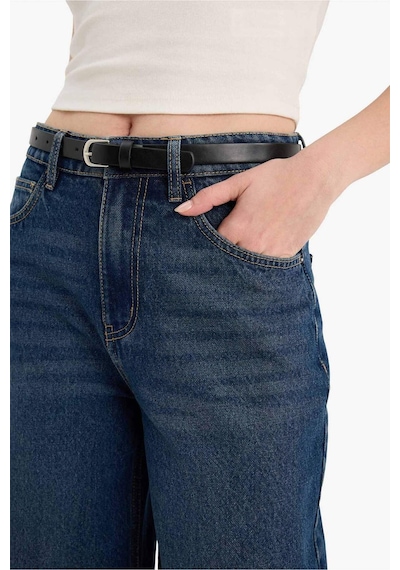 Defacto Culotte Yüksek Bel Jean Kar Yıkamalı Pantolon G4935ax26smnm28 Mavi-nm28