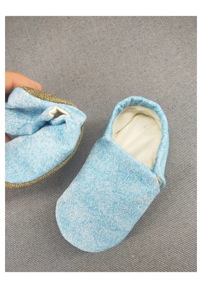 Loove Bebe Bebek Patik Ev Kreş Ayakkabısı Panduf Lastikli Ergonomik Tasarım Koyu Mavi Lacivert