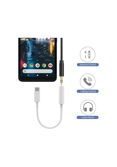 Android Type-c Uyumlu Kablolu Kulaklık Çevirici Type-c To Headphone Jack Aux Samsung Xiaomi Redmi -