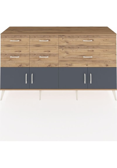 Kronos Konsol Tek Raflı 6 Çekmeceli 4 Kapaklı 176x59x99 Çam-antra Çam-antrasit/çam Kronos Konsol Tek Raflı 6 Çekmeceli 4 Kapaklı 176x59x99 Çam-antra Çam-antrasit/çam