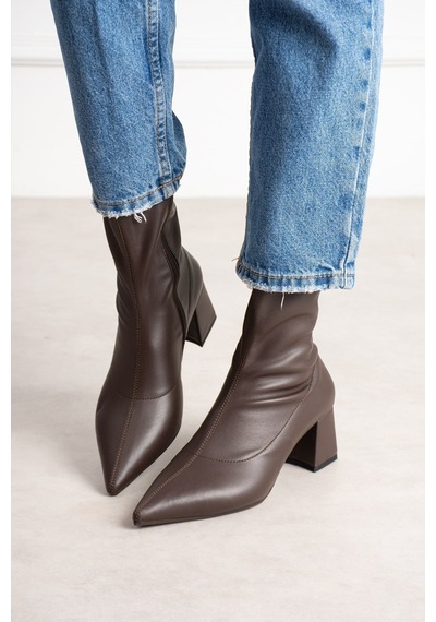 Dabab Shoes Neva Kadın Acı Kahve Streç Cilt Sivri Burun Fermuarlı 6 Cm Kalın Topuklu Bot Bootie Kahverengi Cilt Dabab Shoes Neva Kadın Acı Kahve Streç Cilt Sivri Burun Fermuarlı 6 Cm Kalın Topuklu Bot Bootie Kahverengi Cilt
