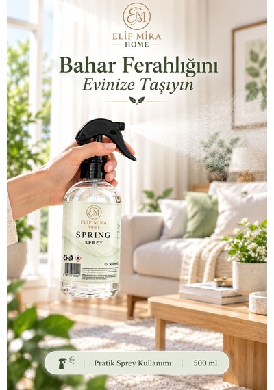 Oda Kokusu Sprey Spring Kalıcı Oda Parfümü 500 Ml Bahar Esintisi