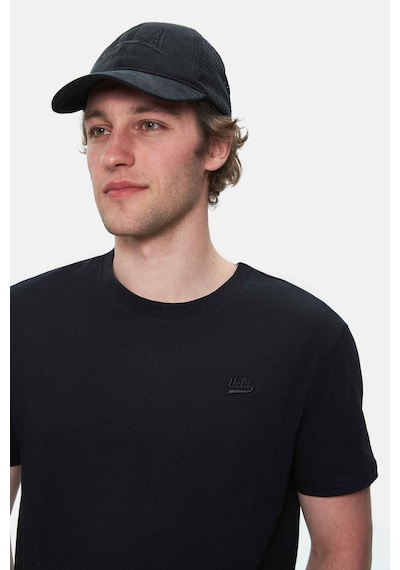 Ucla Harper Siyah Bisiklet Yaka Nakışlı Standard Fit Erkek Tshirt Siyah