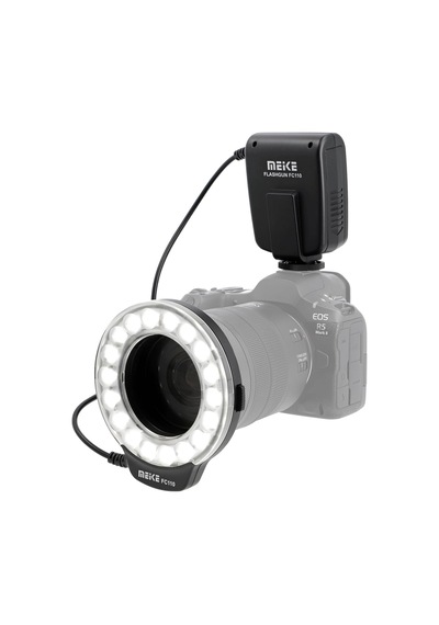 Makro Halka Flaş Fc-110 Halka Lamba, Nikon Dslr Slr Kameralar İçin Uygun, Flaş Ve Sürekli Işık, Video Çekimleri İçin De Uygundur