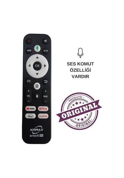 Ses Komutlu Erena 4k & Korax Kamaro 4k Ultra Hd & Eurobox Pro 4k Android Tv Box Kumandası