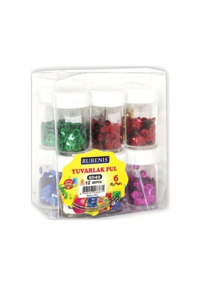 6 Renk Yuvarlak Pul 12 Paket