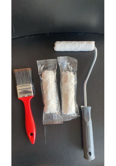 Parmak Kadife Rulo Fırça Seti 10cm