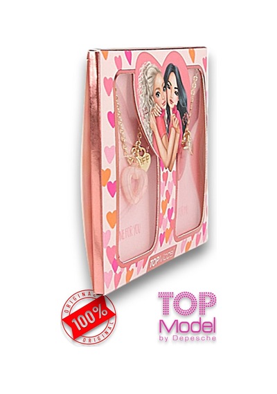 Top Model 2'li Kolye Takı Seti Pembe