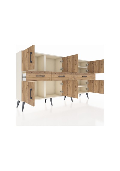 Arges Konsol 5 Raflı 3 Çekmeceli 8 Kapaklı 176x30x99 Aytaşı-çam Atlas Çam - Aytası Arges Konsol 5 Raflı 3 Çekmeceli 8 Kapaklı 176x30x99 Aytaşı-çam Atlas Çam - Aytası