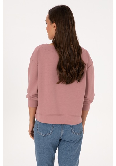 U.S. Polo Assn. Kadın Gül Kurusu Bisiklet Yaka Sweatshirt 50314210-VR221