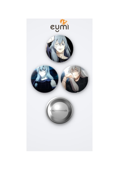 Jujutsu Kaisen Mahito 3'lü Metal Rozet Seti 58mm İğneli Buton Çanta Yaka Rozeti Çok Renkli