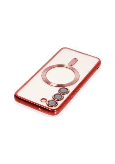 Newface - 236 - Samsung Galaxy Uyumlu S23 Kılıf Kross Magneticsafe Kapak - Csmo-tex - - Kırmızı