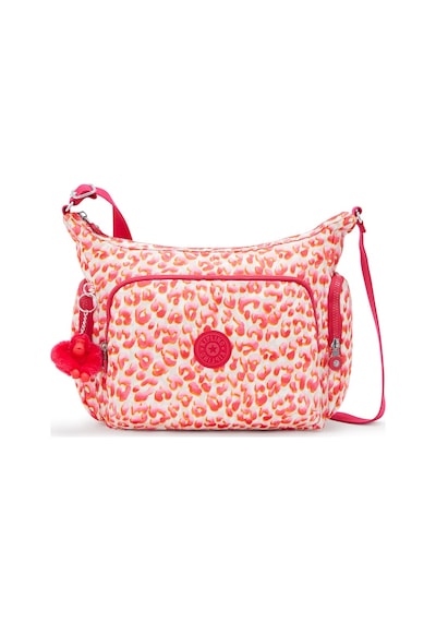 Kipling Kıplıng Gabb Orta Boy Omuz Çantası Pembe Latın Cheetah Pembe