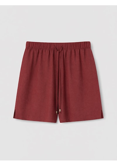 Lcwaıkıkı Classic Bordo Beli Lastikli Kadın Şort