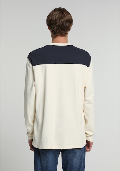 Colin's Colins Relaxed Fit Yuvarlak Yaka Jakarlı Erkek Ekru Uzun Kol Tişört Cl1081800 Q1.v1 Ecr