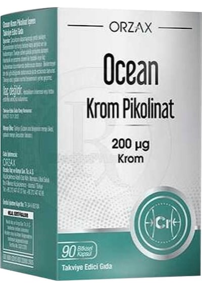 Ocean Krom Pikolinat 200 Mcg 90 Kapsül Takviye Edici Gıda