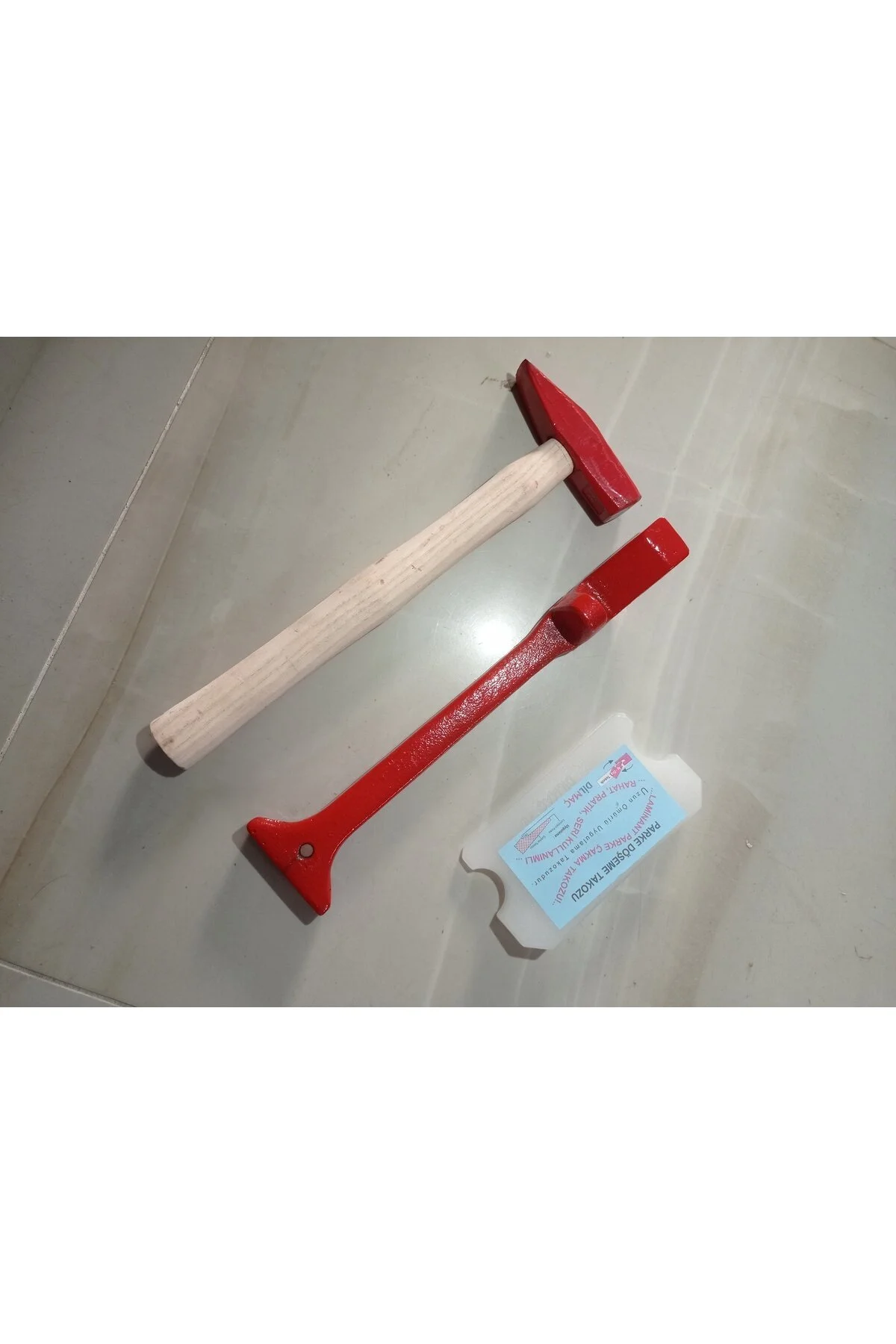 Laminant Parke Pro Usta Seti Mini Polyamid Döşeme Çakma Takozu, Çektirme Demiri 3cm 32cm Ve 500gr Çekiç