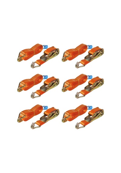 Safeset Sg-27 25mm 1 İnç Spanzet 4 Mt 400-800 Kg Kaldırma 6 Mm Çift J Kanca 1.1 Yük Gerdirme Halatı