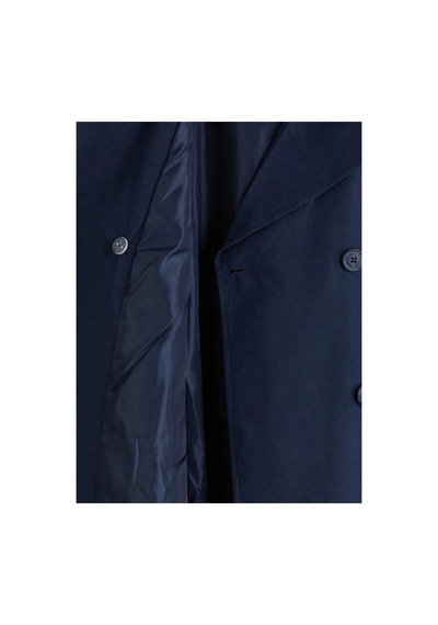 Lc Waikiki Lcw Modest Lacivert Kruvaze Yaka Oversize Kadın Trençkot Navy