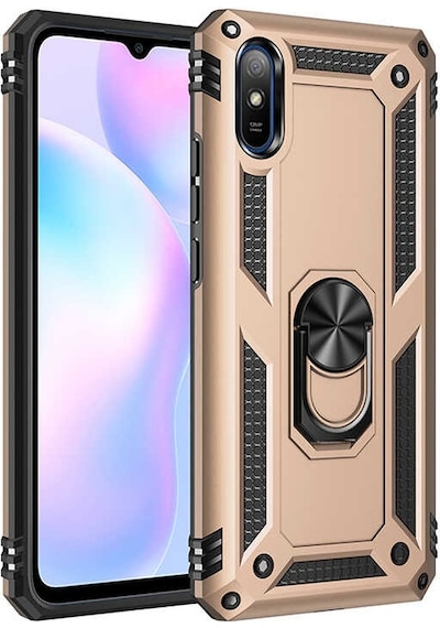 Xiaomi Redmi 9A Kılıf Sofya Yüzüklü Standlı Zırhlı Silikon Kılıf
