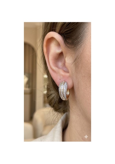 Xuping Rose Gold Renginde Zirkon Taş İşlemeli Şık Tasarım Çelik Kadın Küpe Altın