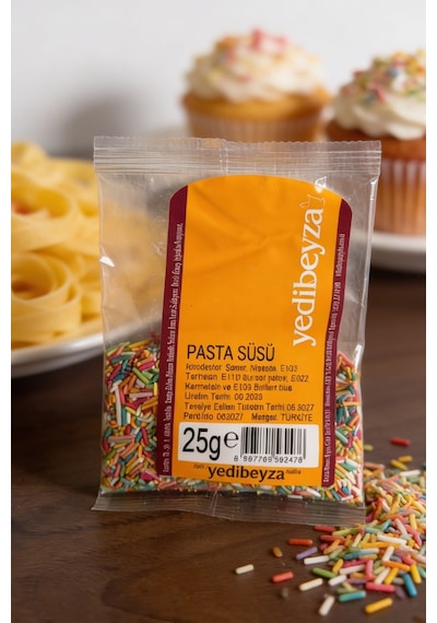 Renkli Şeker Dekoru Pasta Ve Tatlı Süsü 25 Gr